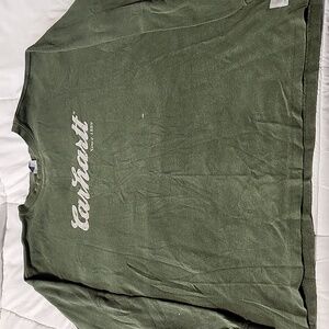 Vintage Carhartt T-shirt Long Sleeves Size XL Color Green